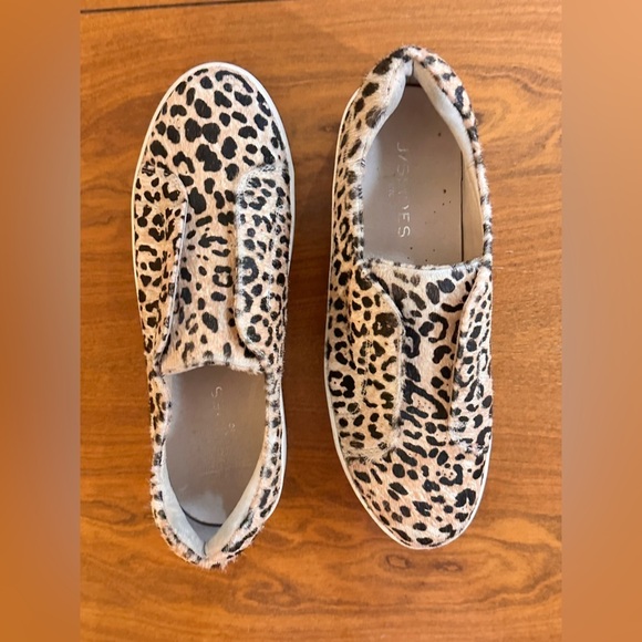 J Slides Shoes - J/Slides NYC Leopard Haircalf Slip-On Sneakers | Platform Sole | Women’s 8.5